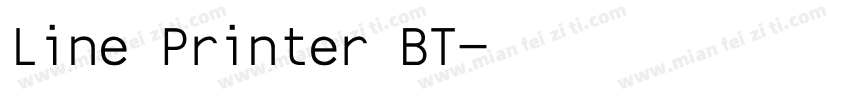 Line Printer BT字体转换